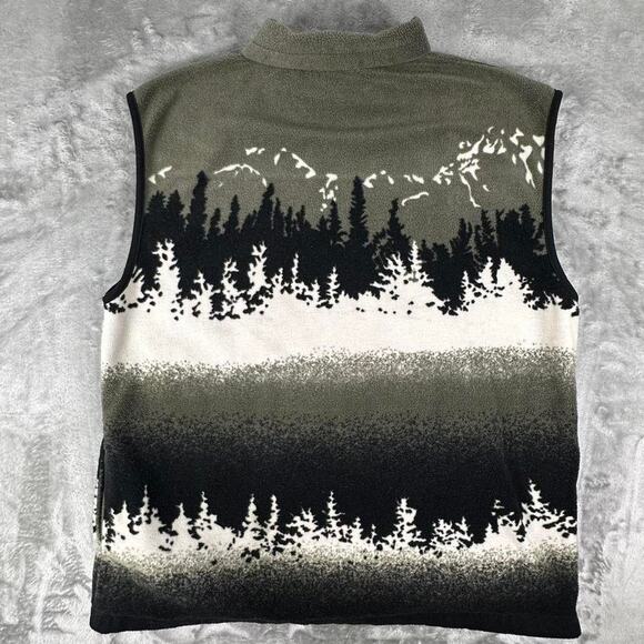 Vintage 90’s Canada Wildlife Green/Black AOP Bears In The Wild Sweater Vest XL - Picture 2 of 6